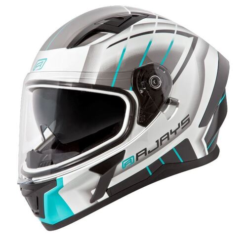 Rjays Apex III Switch White Grey Aqua Helmet - SKU:RJH96SWTGYAQ2