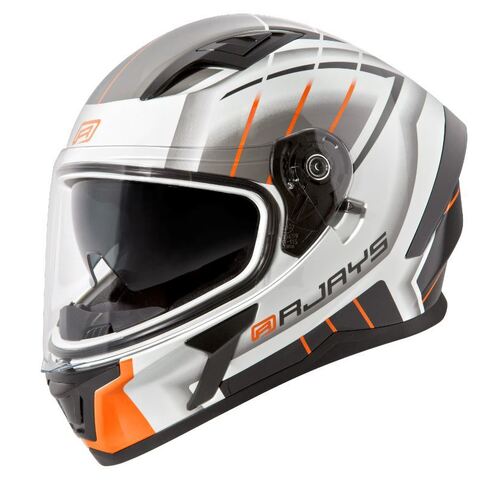 Rjays Apex III Switch White Grey Orange Helmet - Unisex - Small - Adult - White/Grey/Orange - SKU:RJH96SWTGYOR3
