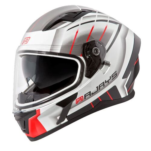 Rjays Apex III Switch White Grey Red Helmet - Unisex - Medium - Adult - White/Grey/Red - SKU:RJH96SWTGYRD4