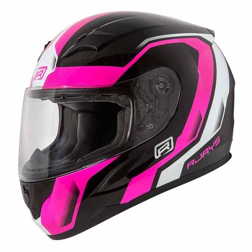 Rjays Grid Black Pink Helmet - Unisex - 2X-Small - Adult - Black/Pink - SKU:RJH98BPK1