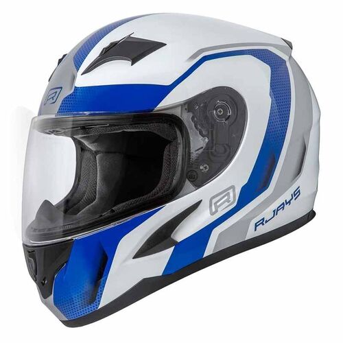 Rjays Grid White Blue Helmet - SKU:RJH98WB7