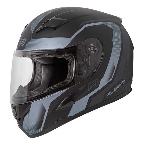 Rjays Grid Matte Black Grey Helmet - Unisex - Small - Adult - Black/Grey - SKU:RJH99BG3