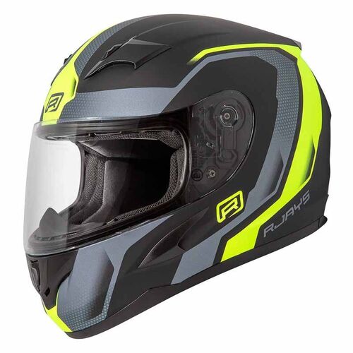 Rjays Grid Black Hi Viz Helmet - Unisex - Medium - Adult - Black/Hi Viz - SKU:RJH99BHV4