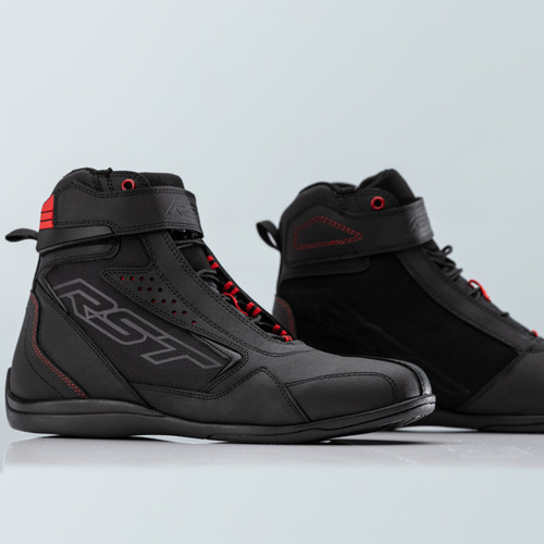 RST Frontier CE Ride Shoe - Black/Red - 42 - SKU:RSBS274613242