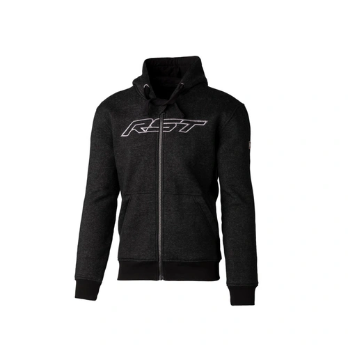 RST Zip Logo CE Kevlar Hoodie - Black/Grey - S - SKU:RSHK300714056