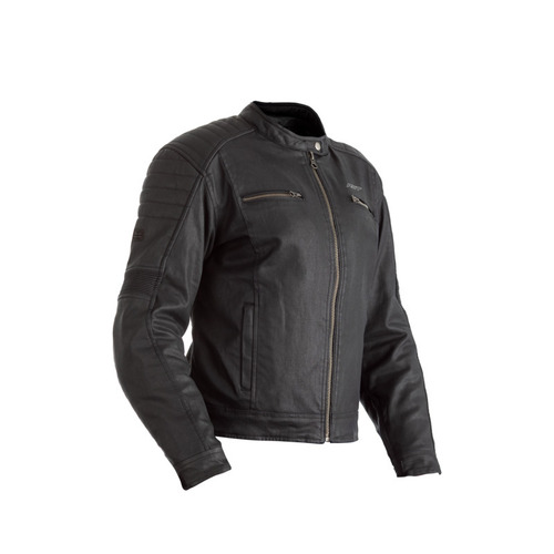 RST Ladies Brixton CE Waterproof Wax Jacket - Black - 8 - SKU:RSJT247210008