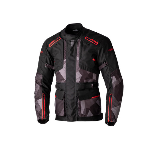 RST Endurance CE Waterproof Jacket - Black/Camo/Red - S - SKU:RSJT297930056