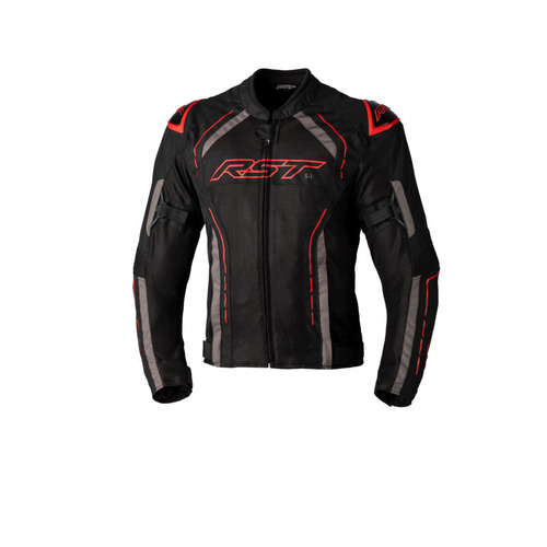 RST S-1 Vented Textile Jacket - Black/Red - S - SKU:RSJT311713056