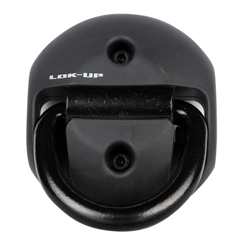 Lok-Up Heavy Duty Floor Mount 75mm (Chain & Padlock Not Included) #1076 - Black