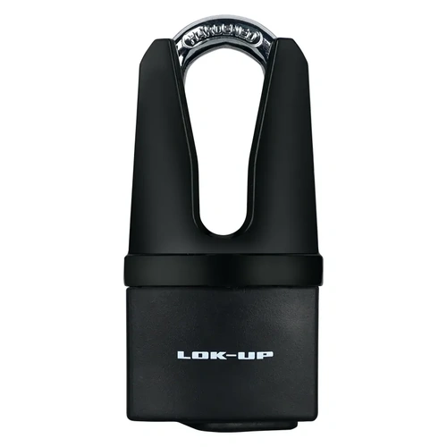 Lok-Up Heavy Duty Padlock/Disc Lock 60mm with Shank Protection (Remind Cable Not Included) #DRG307 - Black