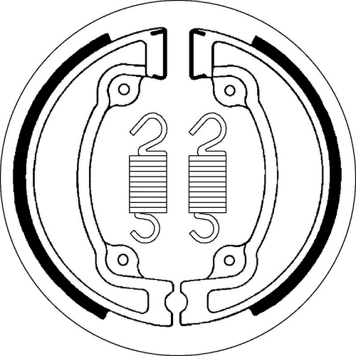 SBS 2041 Brake Shoes (With Springs)