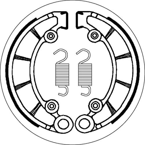 SBS 2072 Brake Shoes (With Springs)