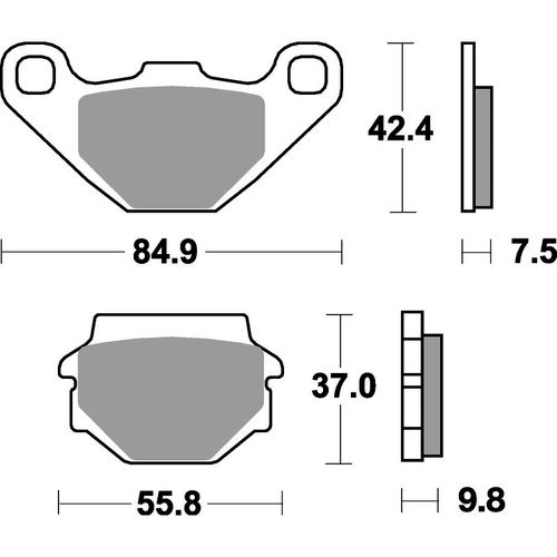 SBS 546 HF Front/Rear Brake Pads (Ceramic Street)