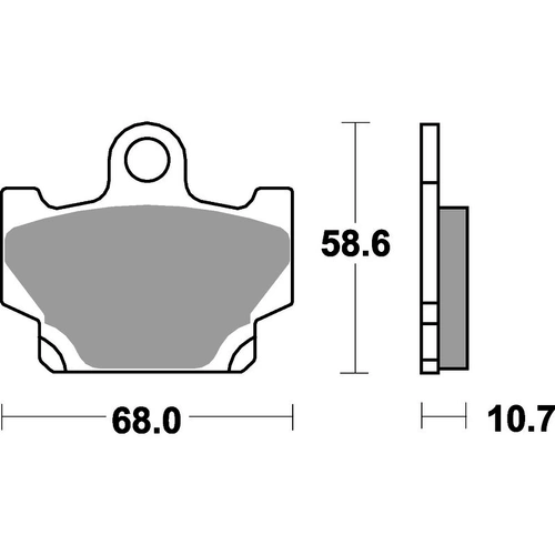 SBS 550HF Front/Rear Brake Pads (Ceramic Street)