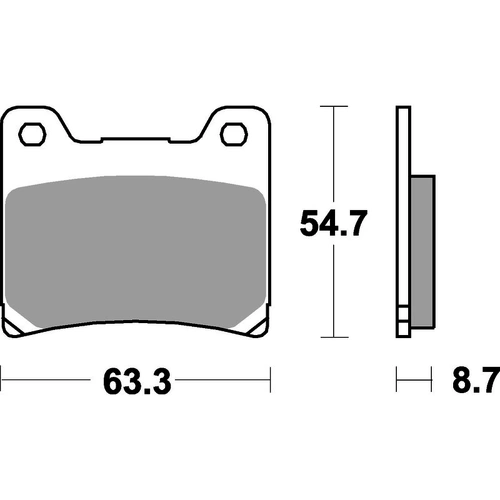 SBS 555HS Front Brake Pads (Sinter Street)