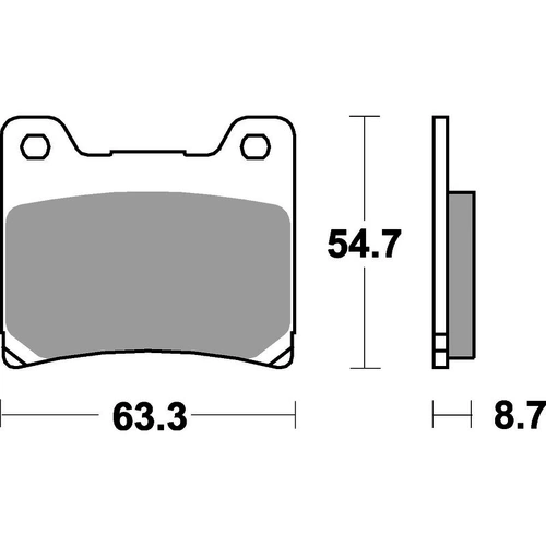 SBS 555Ls Rear Pads - Sinter Street