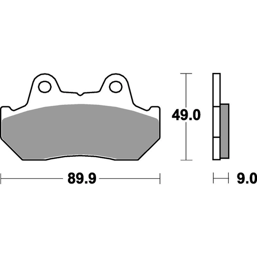 SBS 572HF Front/Rear Brake Pads (Ceramic Street)