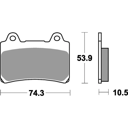 SBS 590Hf Front/Rear Pads - Ceramic Street