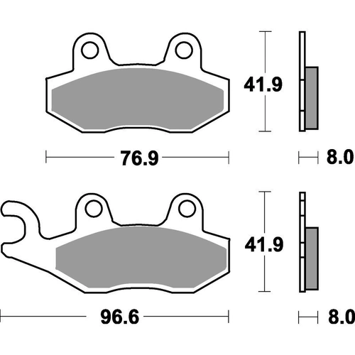 SBS 611SI Front/Rear Brake Pads (Sinter Off Road)