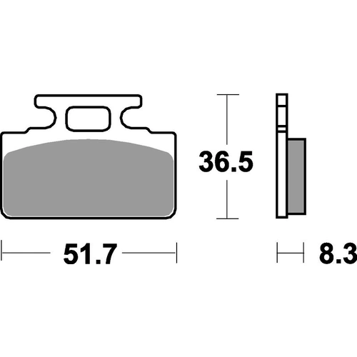 SBS 618HF Front/Rear Brake Pads (Ceramic Street)