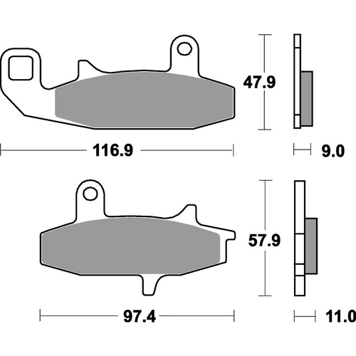 SBS 626HS Front Brake Pads (Sinter Street)