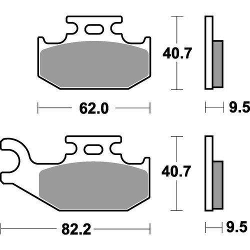 SBS 767Si Front/Rear Pads - Sinter Off Road