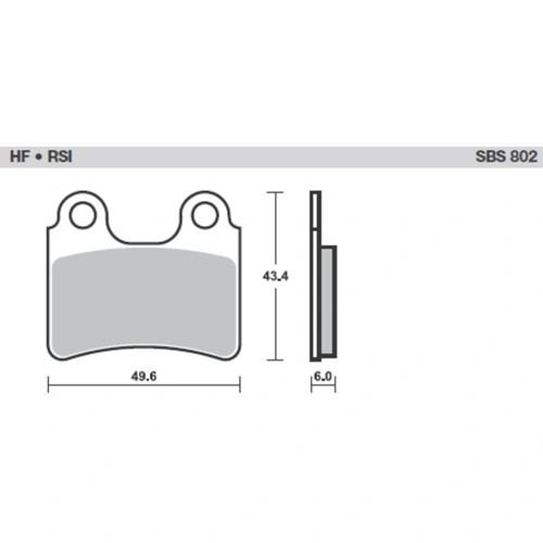 SBS 802RSI Front/Rear Brake Pads (Sinter Off Road Race)