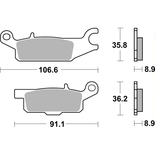 SBS 852Si Front/Rearpads - Sinter Off Road