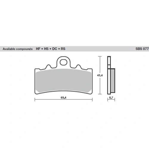 SBS 877Hs Front Pads - Sinter Street