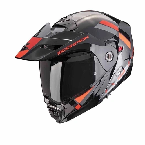 ScorpionExo ADX-2 Galane Adventure Helmet - Silver/Black/Red - M - SKU:SE8945532704