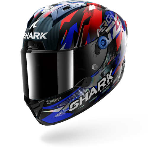 Aeron Zarco GP De France Full Face Helmet - Carbon/Blue/Chrome