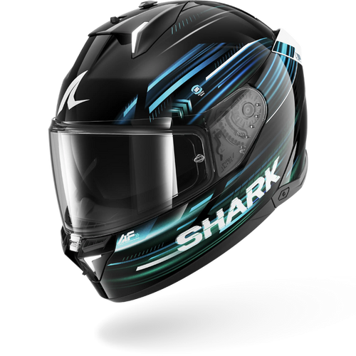 Shark Skwal i3 Light-Blur Helmet - Black/Blue/Green