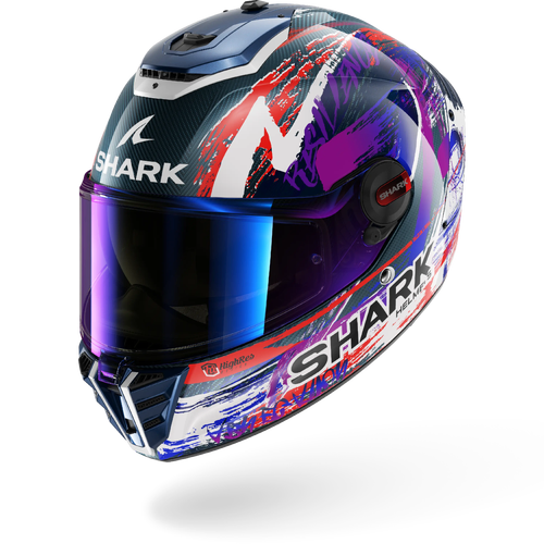 Spartan Rs Carbon Zarco Signature Full Face Helmet - Carbon/White/Violet