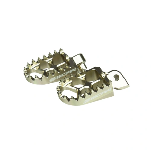 Scar Evo Footpegs - Yamaha YZ/YZF/WRF/YZFX/YZX 99-22 - 57mm - Silver - SKU:SRS1511T