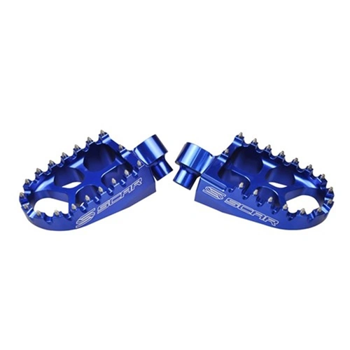 Scar Evolution Footpegs - YZF450 23-24 - Blue - SKU:SRS1512B