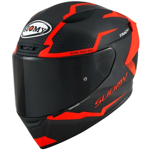 Suomy Track-1 E06 Reaction Helmet - Matt Anthracite/Red