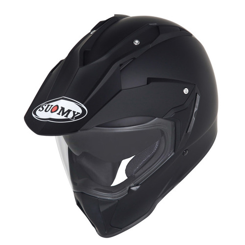 Suomy MX Tourer Plain Adventure Helmet - Matte Black - S - SKU:SUKSME00X656