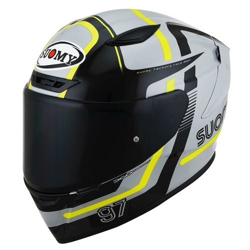 Suomy Track-1 Ninety Seven Helmet - Grey/Yellow - XS - SKU:SUKST1000354
