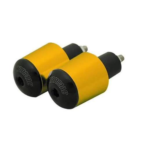 Tarmac Bar-Ends Tapered Smooth - Yellow - 20mm - Gold