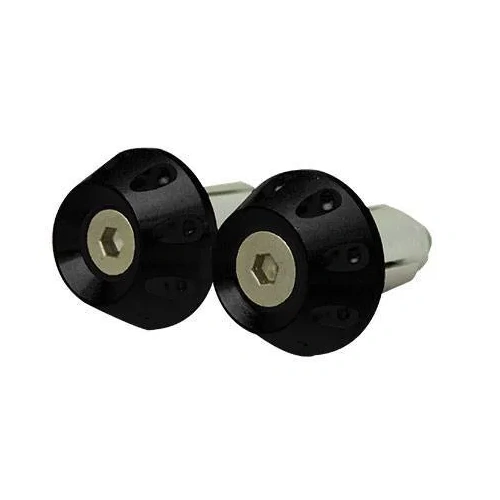Tarmac Bar-Ends Tapered Grooved - Black - 15mm - Black