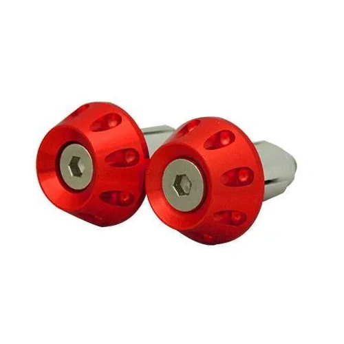 Tarmac Bar-Ends Tapered Grooved - Red - 15mm - Red