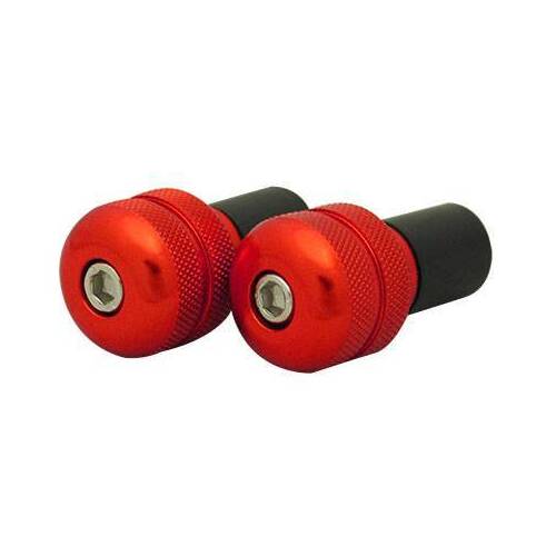 Tarmac Bar-Ends Knurled - Red - SKU:TARBE005RD