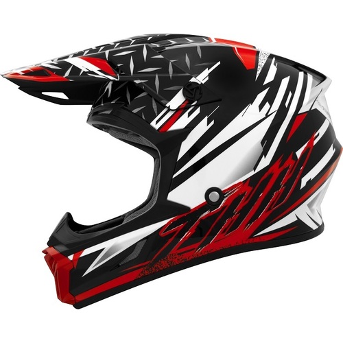 THH Youth T710X Assault Matte White Red Helmet - Unisex - Medium - Youth - White/Red - SKU:THH129MWHRDY4