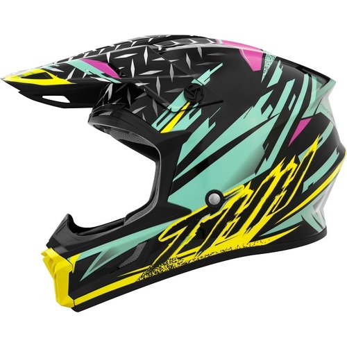 THH T710X Assault Teal Yellow Helmet - Unisex - Small - Adult - Teal/Yellow - SKU:THH129TEYE3