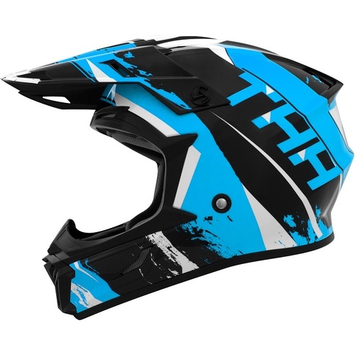 THH T710X Rage Black Blue Helmet - Unisex - Medium - Adult - Black/Blue - SKU:THH130BKBU4