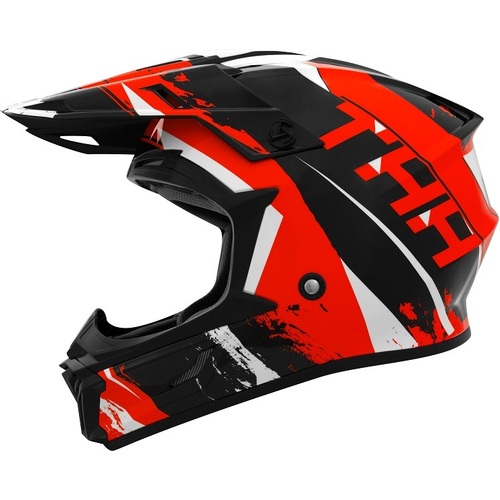 THH Youth T710X Rage Black Red Helmet - Unisex - Medium - Youth - Black/Red - SKU:THH130BKRDY4