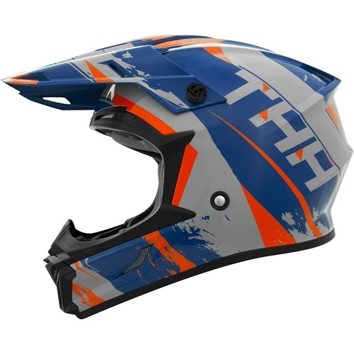 THH Youth T710X Rage Matte Blue Orange Helmet - SKU:THH130MBUORY3