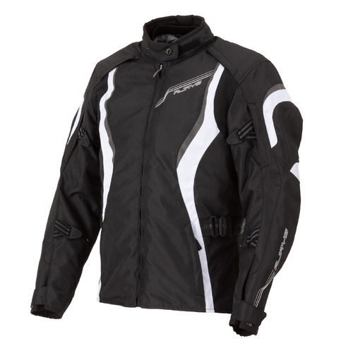 Rjays Ladies Athena Black White Jacket - Women Specific - White - 12 - Adult  - SKU:TJ0030BKWTD05