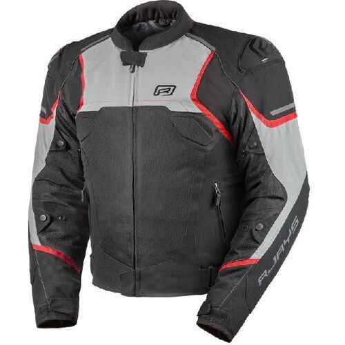 Rjays Pace Airflow Black Primer Grey Textile Jacket - Unisex - X-Large - Adult - Black/Grey - SKU:TJ0044BGY06