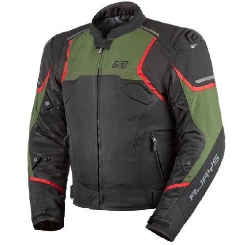 Rjays Pace Airflow Jacket - Black/Military Green - S - SKU:TJ0044BMG03